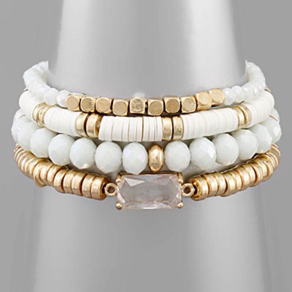 Square Bead & Multi Bead Bracelet